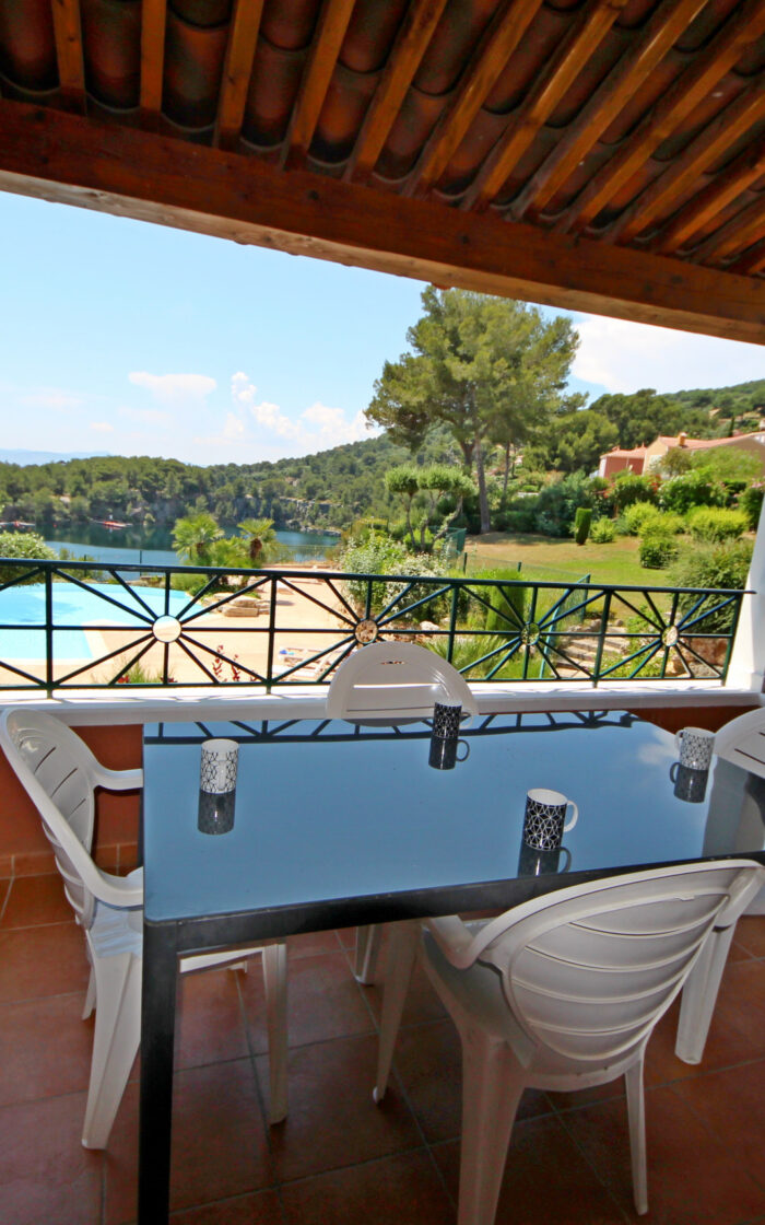 Terrasse ombragée de l'appartement